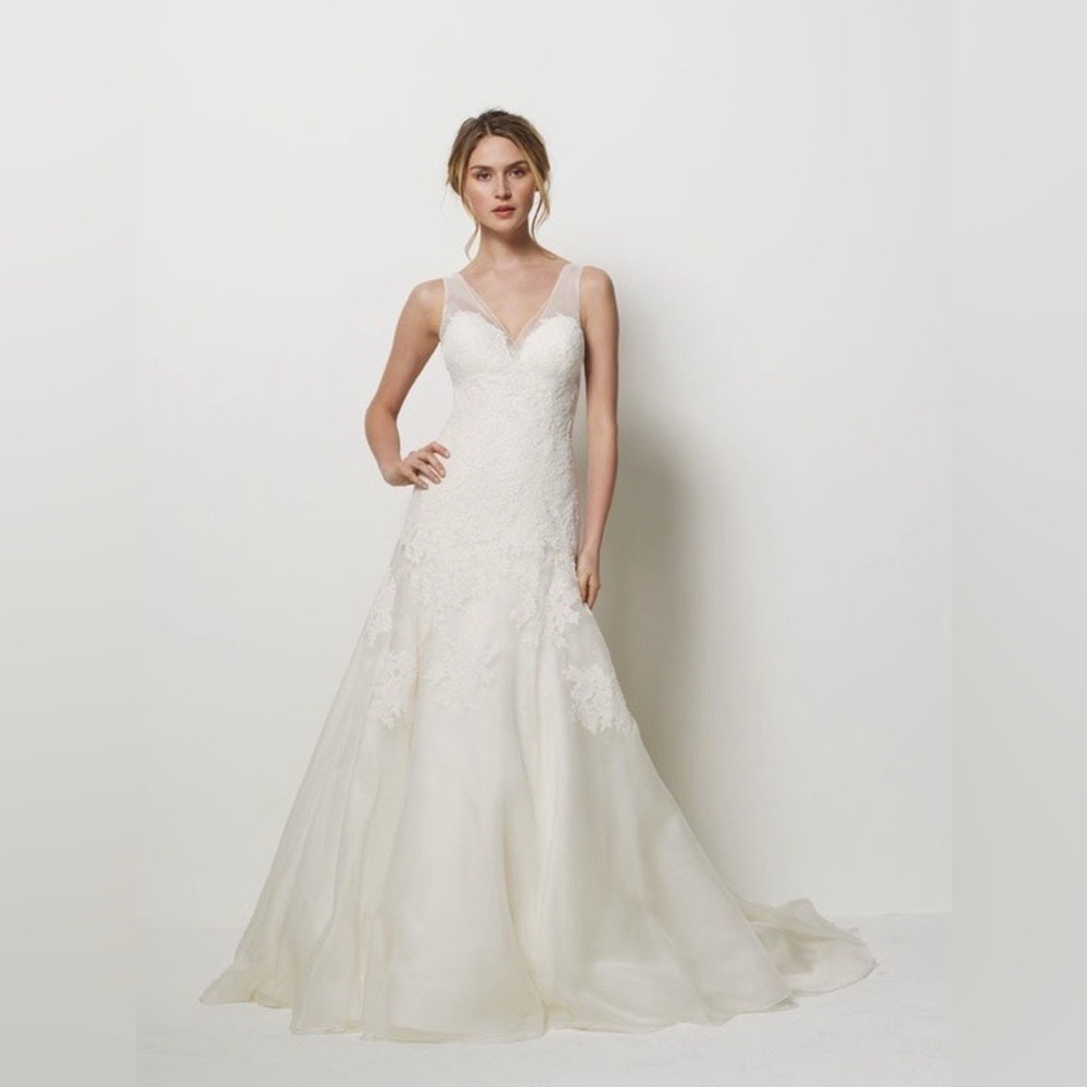 Watters Bridal Gown, style 9077B, drop waist, full skirt, size 10